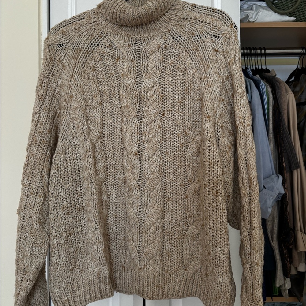 Tan Cable Knit Sweater